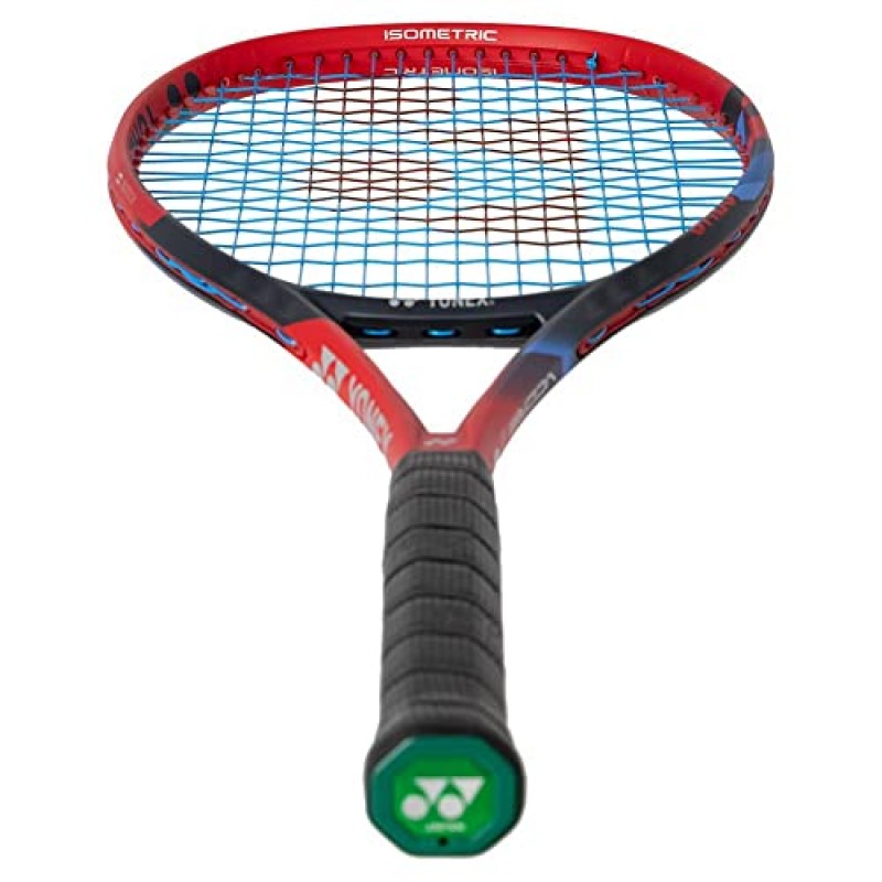 Yonex VCORE 100 Scarlet 7세대 퍼포먼스 테니스 라켓 - 원하는 색상의 합성 거트 라켓 스트링 연결 - 정확한 회전 및 놀라운 컨트롤