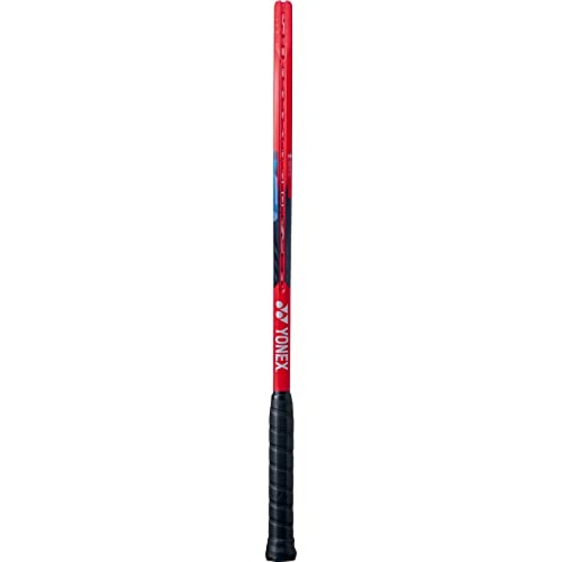 Yonex VCORE 95 Scarlet 7세대 퍼포먼스 테니스 라켓 - 원하는 색상의 합성 거트 라켓 스트링 연결 - 정확한 회전 및 놀라운 컨트롤