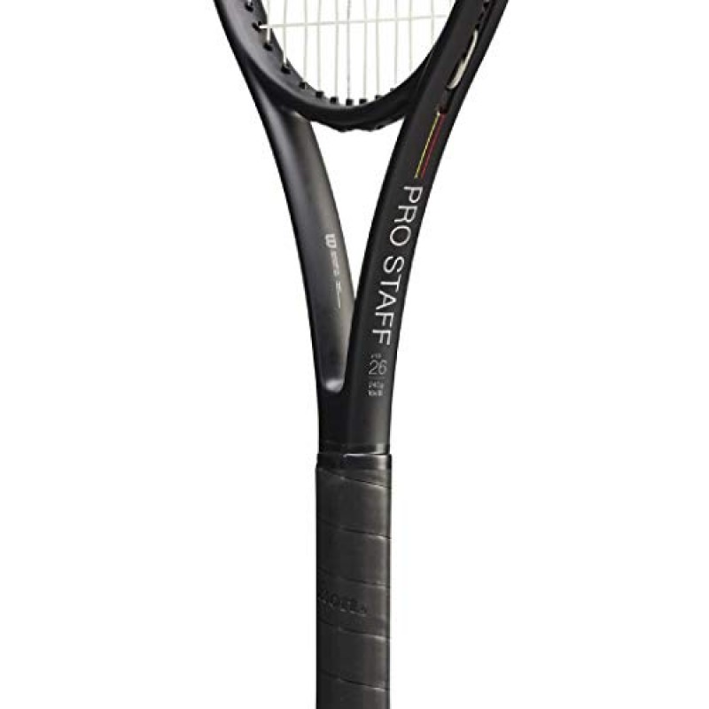 Wilson Pro Staff v13 26인치 주니어 테니스 라켓 - 원하는 색상으로 합성 내장 라켓 스트링 연결 - 고급 주니어를 위한 최고의 라켓