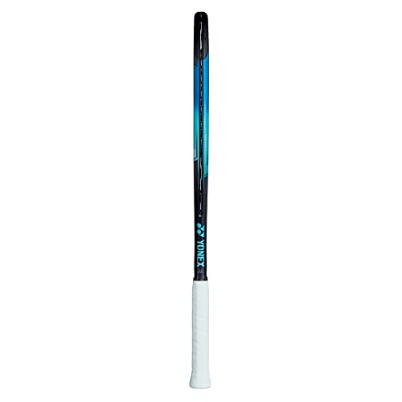 Yonex EZONE 100SL 스카이 블루 테니스 라켓(7세대) - 원하는 색상의 합성 거트 라켓 스트링 연결 - 더 많은 스핀 제어를 위한 16x18 스트링 패턴