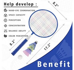 어린이를 위한 배드민턴 라켓, 버디, 테이블 테니스 공 및 야외 실내 스포츠용 캐리 백이 포함된 경량 배드민턴 라켓 게임 세트