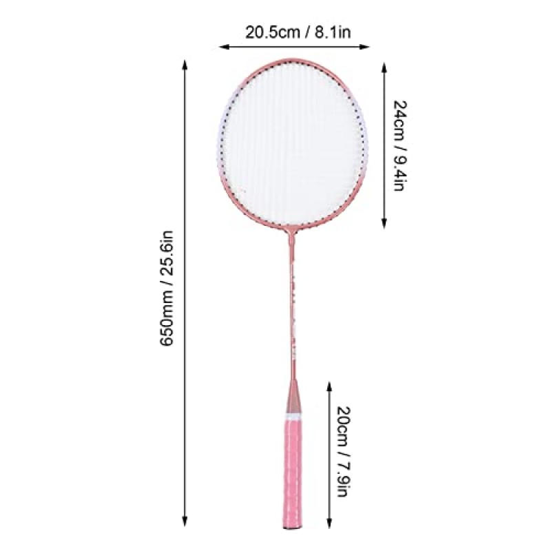 Raguso 배드민턴 라켓 세트 전문 배드민턴 라켓 편안한 그립 핑크 배드민턴 라켓 학생 야외 뒷마당 게임