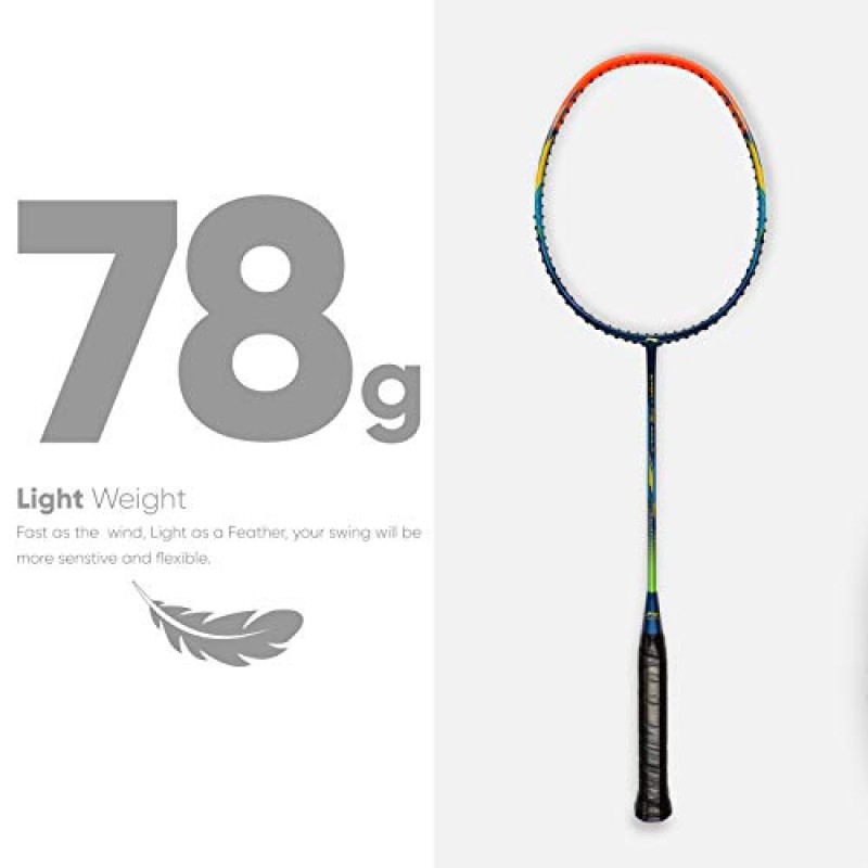 Li-Ning G-Force Superlite 3700 탄소 섬유 배드민턴 라켓(무료 풀 커버 포함)