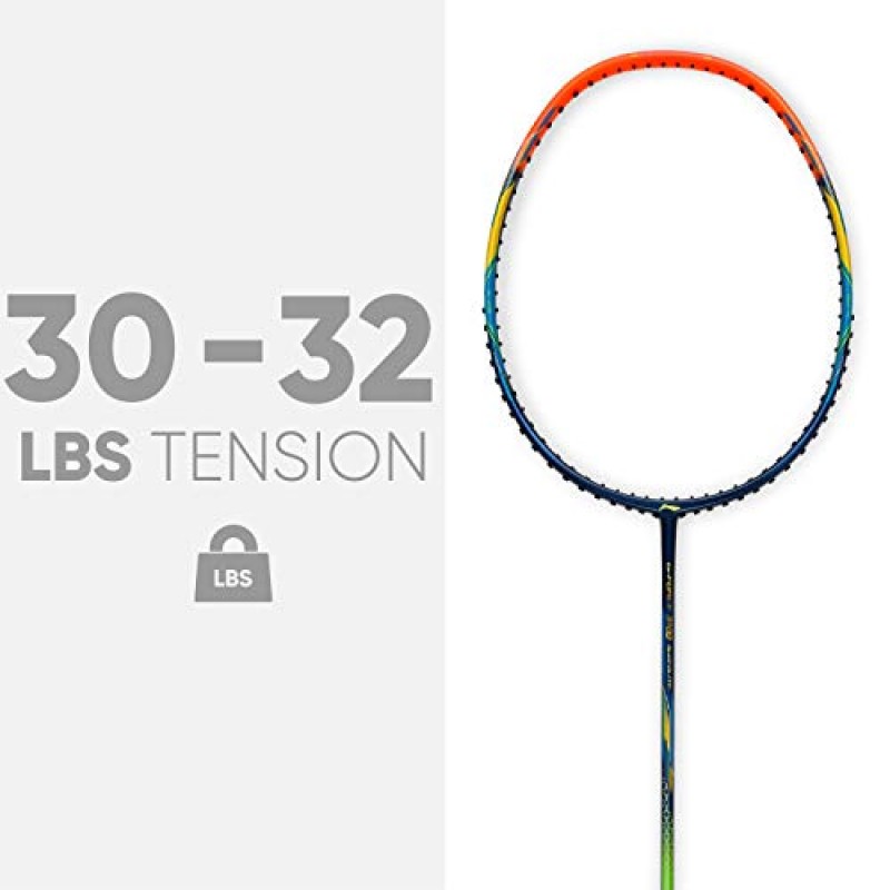 Li-Ning G-Force Superlite 3700 탄소 섬유 배드민턴 라켓(무료 풀 커버 포함)