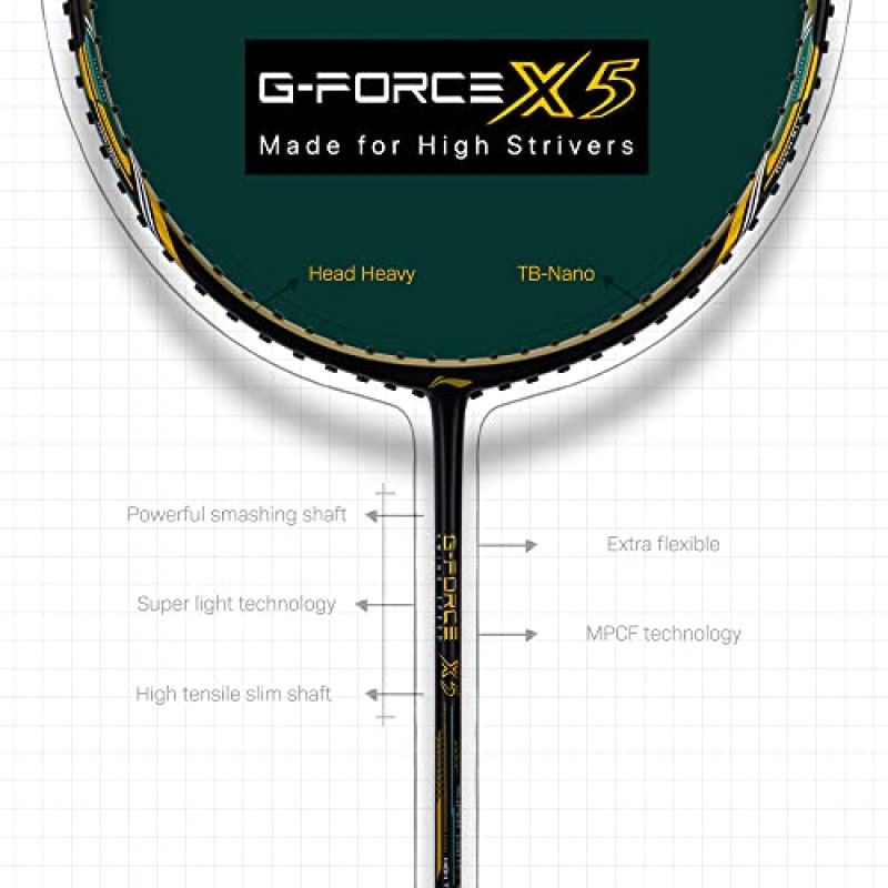 Li-Ning G-Force X5-79 그램 G6 배드민턴 라켓