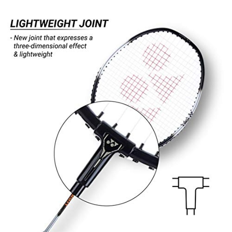 YONEX ZR 100 경량 알루미늄 블렌드 배드민턴 라켓(풀 커버 포함), 2개 세트