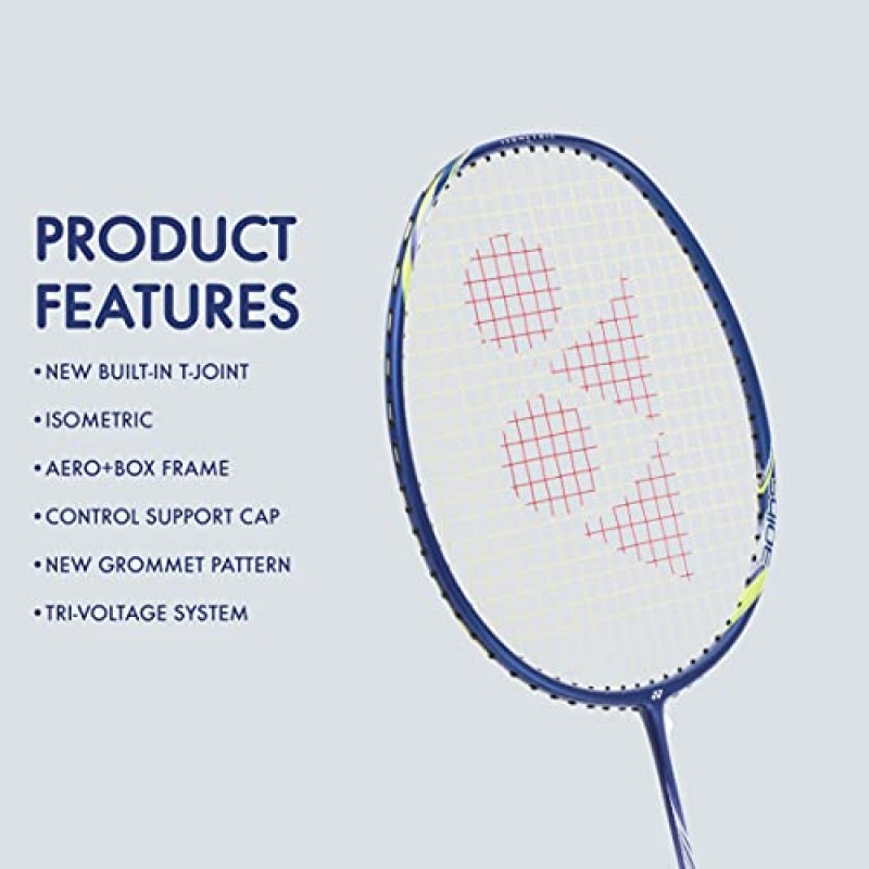 YONEX 흑연 Voltric Lite 20I 배드민턴 라켓(G4, 진한 파란색, 77그램, 30파운드 장력)