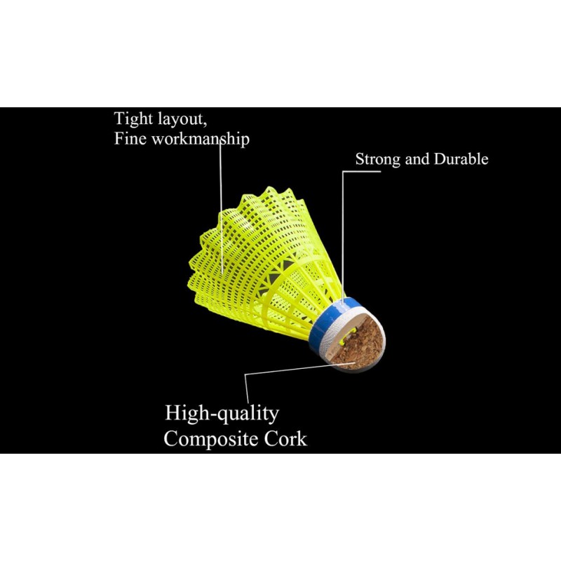 Senston 배드민턴 셔틀콕 나일론 배드민턴 셔틀콕 버디 내구성 안정성 실외 실내 스포츠 활동/훈련용 셔틀콕