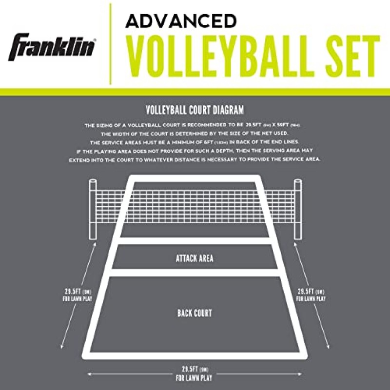 프랭클린 스포츠 배구 및 배드민턴 세트