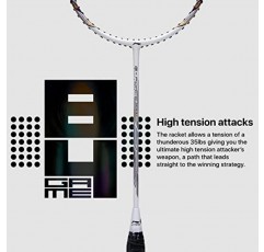 Li-Ning G-Force Extra Strong 9500 탄소 흑연 배드민턴 라켓(풀 라켓 커버 포함)