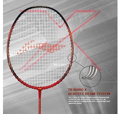 Li-Ning 3D Calibar X 부스트 탄소 흑연 스트링 라켓, 83그램, 30파운드 스트링 장력 및 무료 풀 커버