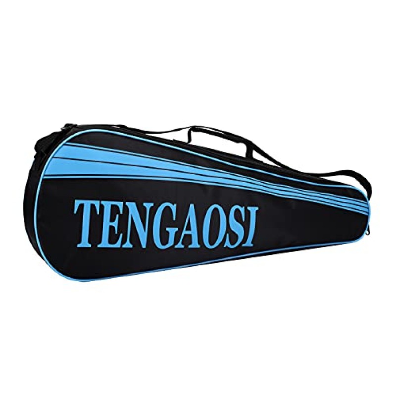 TENGAOSI - 고급 2인용 흑연 배드민턴 라켓 세트 - 배드민턴 가방 1개/라켓 1개/깃털 셔틀콕 2개/12개 포함