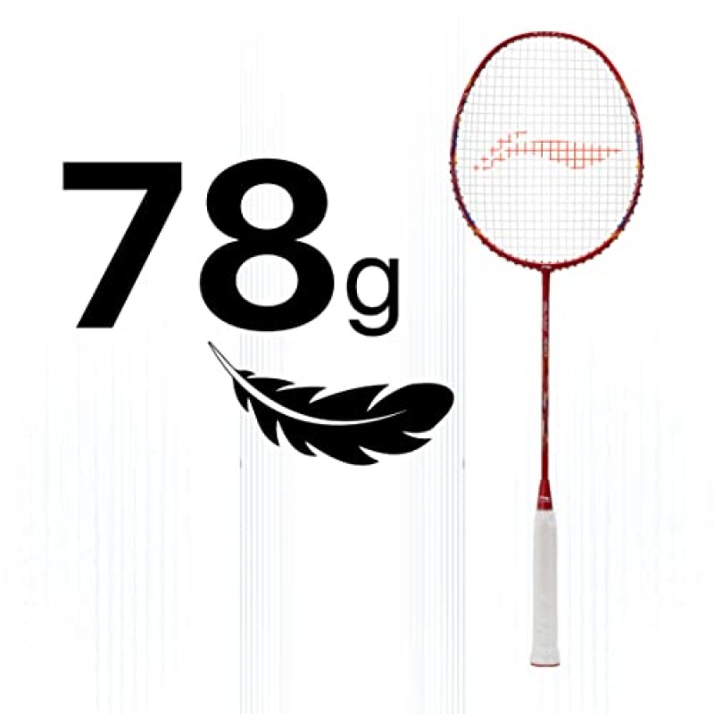 Li-Ning Blaze 100 탄소 섬유 스트링 배드미턴 라켓(무료 풀 커버 포함)(78그램)