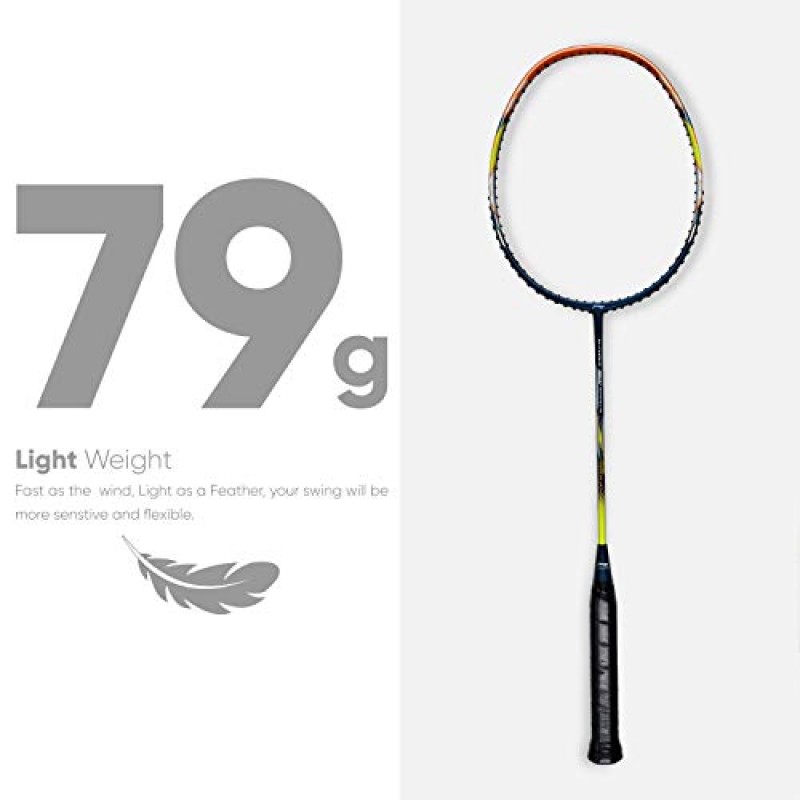 Li-Ning G-Force Superlite 3700 탄소 섬유 배드민턴 라켓(무료 풀 커버 포함)