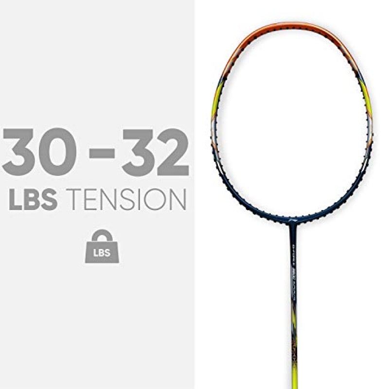 Li-Ning G-Force Superlite 3700 탄소 섬유 배드민턴 라켓(무료 풀 커버 포함)