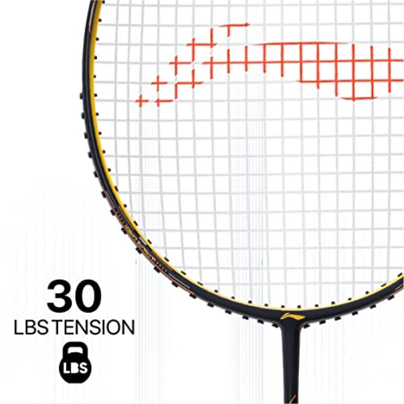 Li-Ning Wind Lite II 탄소 흑연 배드민턴 스트링 라켓(풀 라켓 커버 포함)