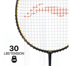 Li-Ning Wind Lite II 탄소 흑연 배드민턴 스트링 라켓(풀 라켓 커버 포함)