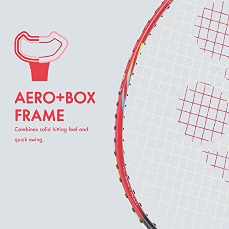 YONEX 흑연 배드민턴 라켓 Astrox Lite 시리즈(G4, 77그램, 30파운드 장력)(Astrox 01 클리어 블랙 레드)