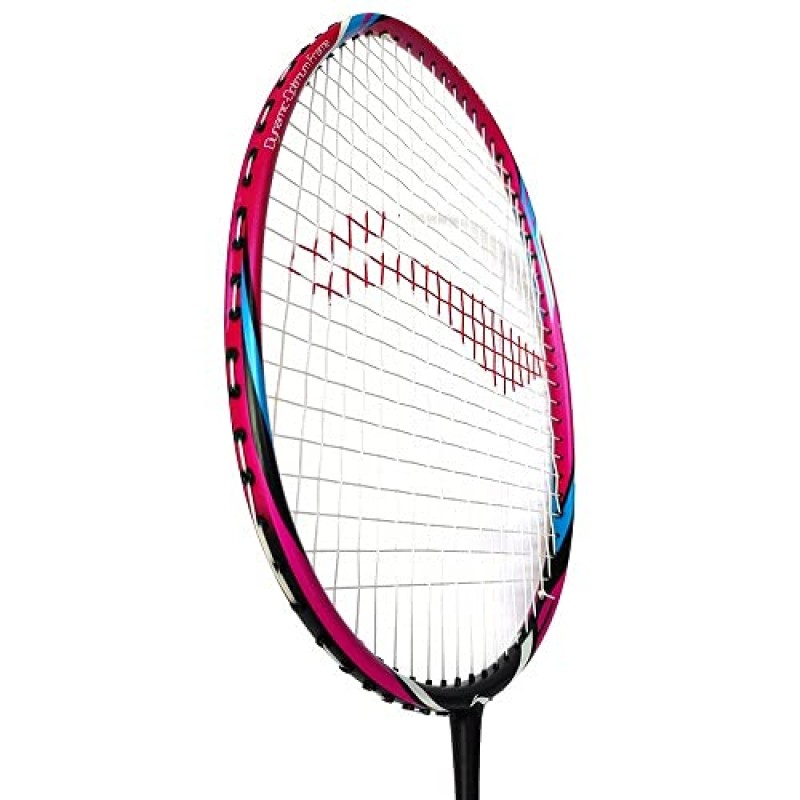 Li-Ning Turbo X 80-II 카본 그래파이트 배드민턴 라켓, 블랙/핑크, 무료 가방 포함