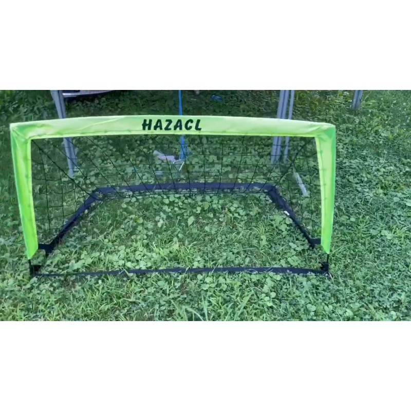 뒷마당을 위한 Hazacl 어린이 축구 목표 킥 트레이너, 콘, 볼 및 펌프가 포함된 2-3.6x2.5 FT 휴대용 축구 그물 세트 실내 또는 실외용 볼 가방이 있는 축구 훈련 장비 액세서리