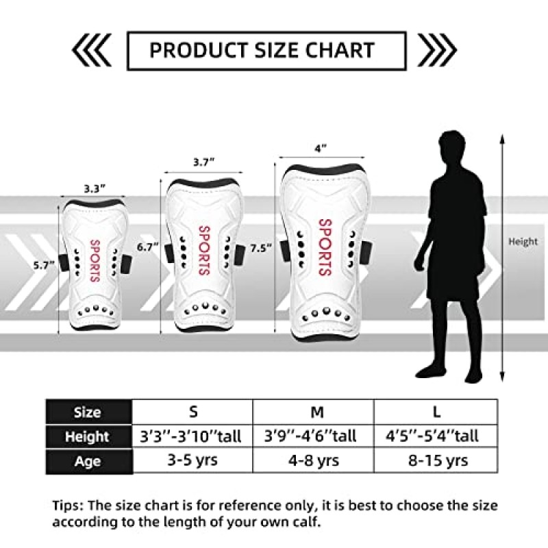 AITUSI 축구 정강이 보호대 어린이 청소년, 정강이 패드 및 긴 축구 양말 3-15세 소년 소녀 유아 어린이 청소년, 축구 게임용 축구 장비
