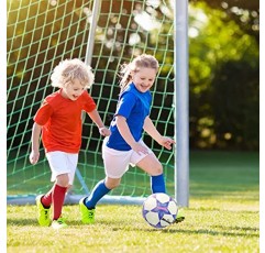 MILACHIC 축구공, 어둠 속에서 빛나는 축구공 크기 3/4 / 5, 남학생, 여학생, 남성, 여성 실내외 축구 훈련용 빛나는 야광 축구공 선물(펌프 포함)