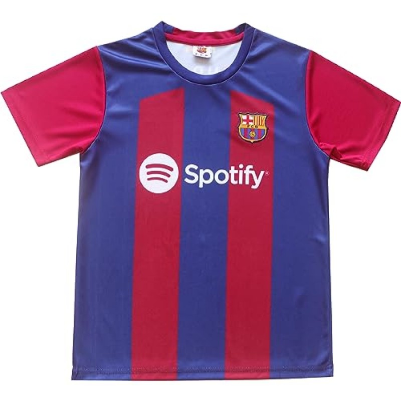 CEKFAX 2023/2024 Barca Home #9 Robert Lewandowski 축구 축구 아동 저지 반바지 양말 세트 청소년 사이즈