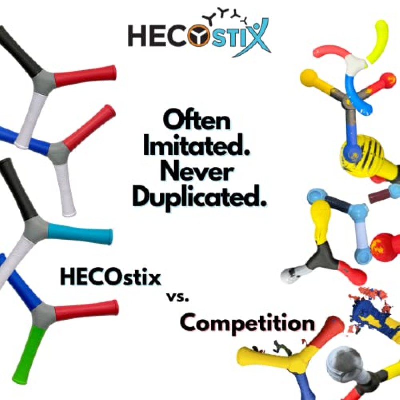 HECOstix 손 눈 협응 및 반응 속도 훈련 도구 – 모든 연령대의 스포츠, 운동 및 즐거움을 위한 반사, 민첩성 및 집중력 향상