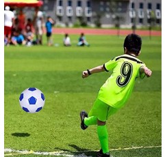 축구 공 크기 2,3,4,5 흰색 파란색 야외 및 실내 학교 스포츠 활동 방폭 클래식 디자인 어린이에게 적합 유아 소년 선물 훈련 연습