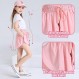 Monbessi Girls Butterfly Flowy Shorts 어린이 운동용 러닝 반바지(스판덱스 라이너 포함) 2 in 1 Shorts for 4-12 Years