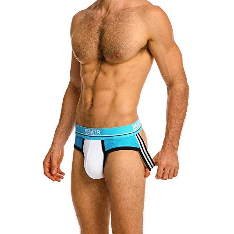 BSHETR 남성용 Jockstraps 운동 서포터 5팩 울트라 소프트 데일리 스포츠 속옷