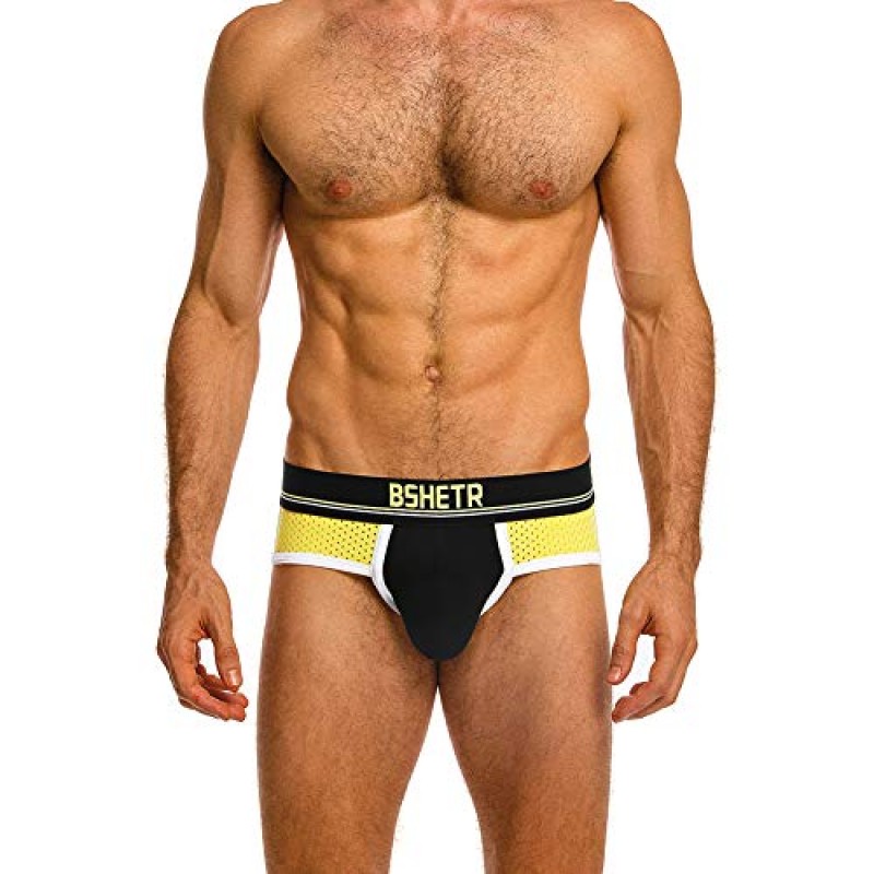 BSHETR 남성용 Jockstraps 운동 서포터 5팩 울트라 소프트 데일리 스포츠 속옷