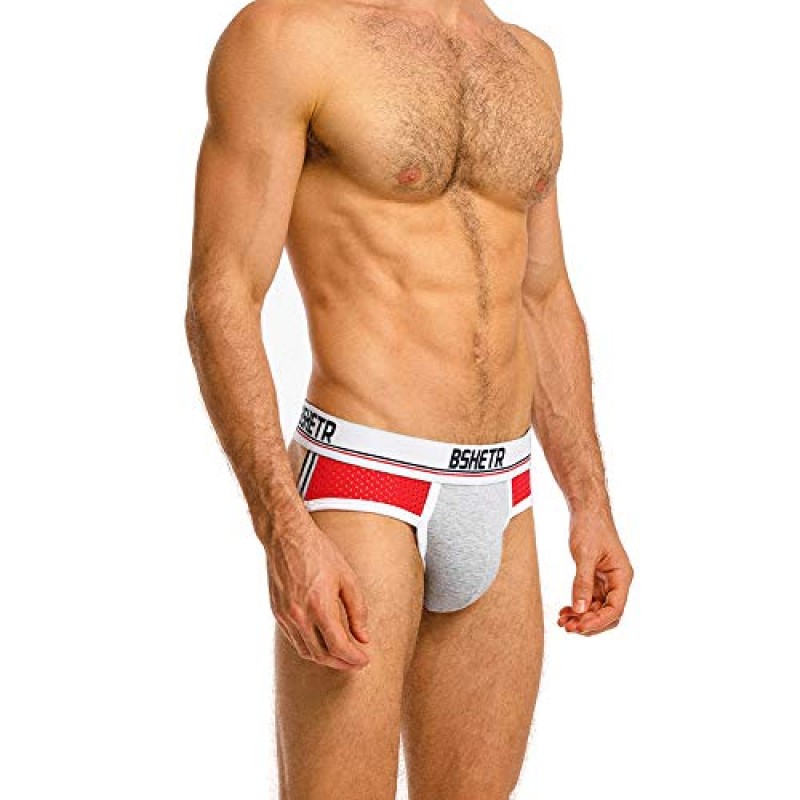 BSHETR 남성용 Jockstraps 운동 서포터 5팩 울트라 소프트 데일리 스포츠 속옷