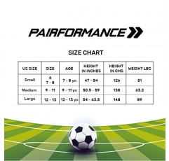 PAIRFORMANCE 어린이용 프리미엄 축구 유니폼, 사이즈 6-12, 남학생 및 여학생 스포츠 액티브웨어 컬러 셔츠 및 반바지