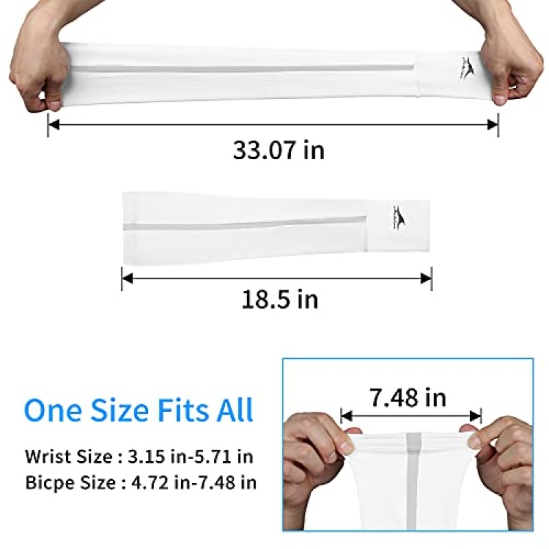 Achiou UV 자외선 차단 냉각 팔 슬리브, 여성용 UPF50 팔 압축 슬리브 여름 Sunblockn, 축구 골프