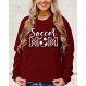 Sunidol Womens Soccer Mom 운동복 Crewneck 긴 소매 캐주얼 루즈 풀오버 축구 그래픽 스웨터