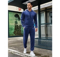 COOFANDY 남자 Tracksuit 2 조각 Sweatsuit 세트 스포츠 캐주얼 피트니스 조깅을위한 긴 소매 후드 운동복