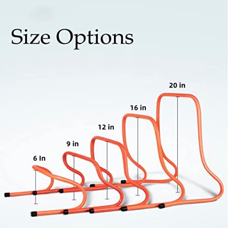 Lippbest 속도 훈련 장애물 - 6팩 민첩성 훈련 장애물 - 운동선수, 축구, 농구용 스포츠 연습 장비.6인치 울트라 내구성 민첩성 장애물