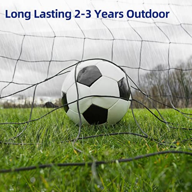 Wiseek 축구 백스톱 네트, 고 영향도 축구 배리어 네트, 나일론 축구 연습 스포츠 그물 10x20ft/10x30ft/10x40ft (설치 로프 포함)