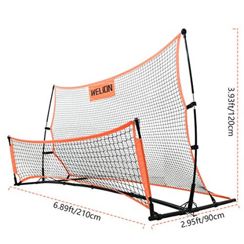 Morimoe Soccer Rebounder Net, 듀얼 사이드, 멀티 스킬 향상, 캐리 백