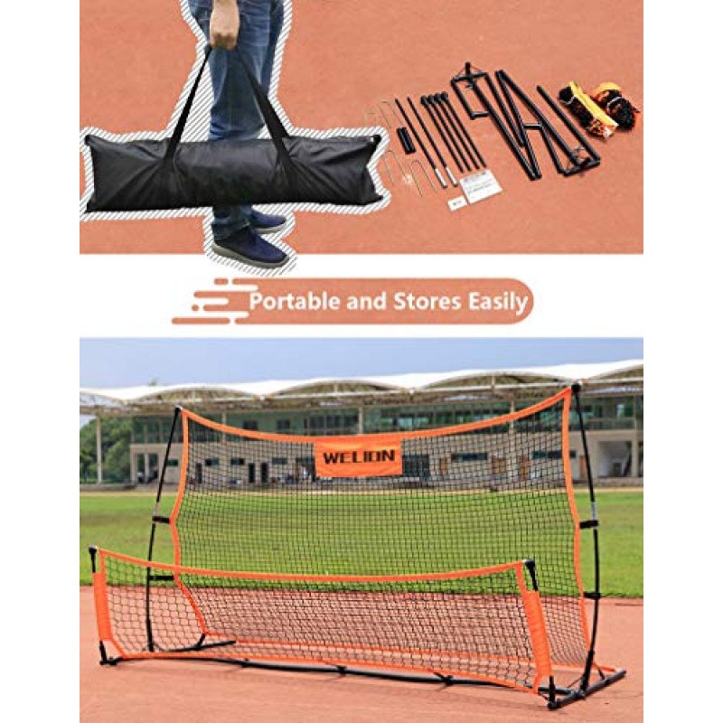 Morimoe Soccer Rebounder Net, 듀얼 사이드, 멀티 스킬 향상, 캐리 백