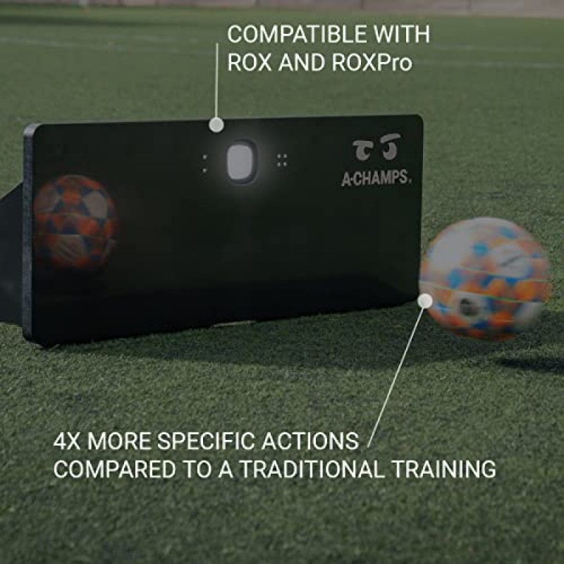 Soccer REBOUNDER GO Board: 휴대용 2각 벽 트레이너 + 무료 앱으로 기술을 향상하세요. ROX 및 ROXPRO와 호환 가능