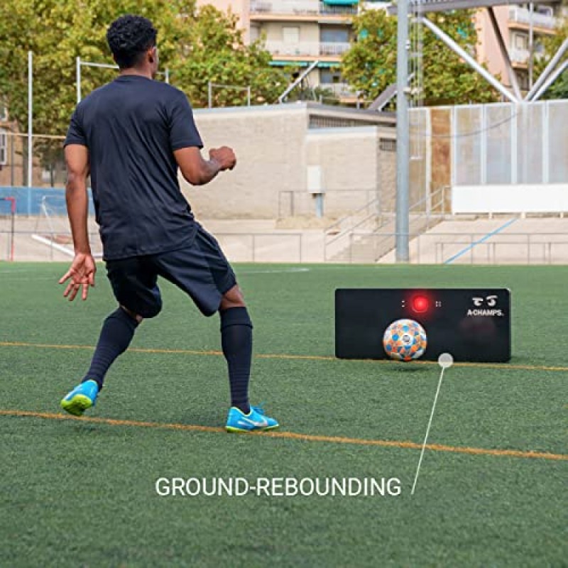 Soccer REBOUNDER GO Board: 휴대용 2각 벽 트레이너 + 무료 앱으로 기술을 향상하세요. ROX 및 ROXPRO와 호환 가능