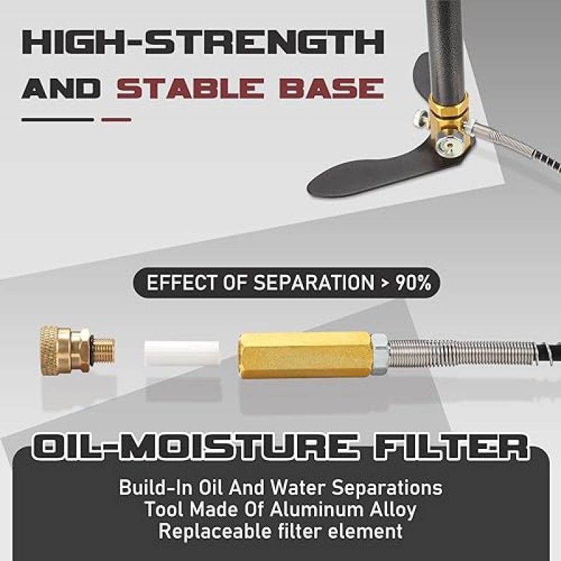 4명의 삼촌 PCP 공기 펌프 4500psi 고압 핸드 펌프 공기 소총 펌프