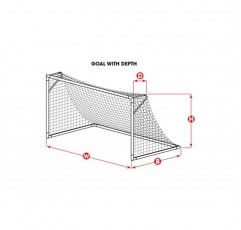 Kwik Goal Fusion® 120 축구 네트, 흰색, 8H x 24W x 3D x 4 1/2B