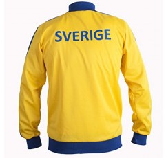 JL SPORT 스웨덴 Sverige 1970년대 레트로 내셔널 스웨덴 축구 재킷 트랙수트