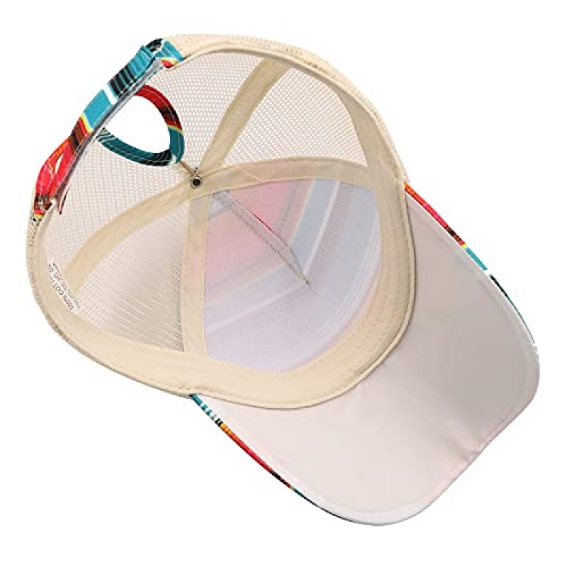 ProMindFun Womens Ponytail High 지저분한 롤빵 모자 고민 야구 모자 Unconstructed Washed Dad Hat Girls Trucker Ponycaps