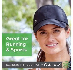 Gaiam 여성용 클래식 피트니스 러닝 모자 - 하이킹 및 여름 해변 휴가용 속건성 스웨트 밴드가 있는 포니테일 모자