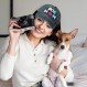 Dog Mom Hat for Women Vintage Embroidered Washed Cotton Distressed Baseball Cap Twill Adjustable Dad Hat