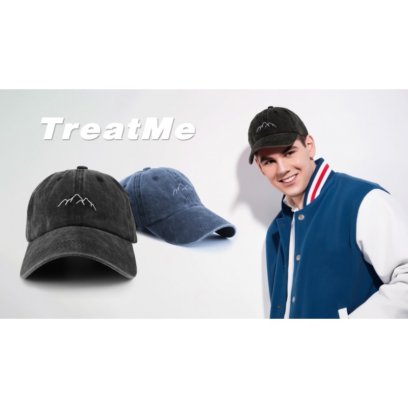 TreatMe 야구 모자 남자-남자 야구 모자에 대 한 공 모자 빈티지 씻어 면화 조정 가능한 트럭 아빠 모자 야외 스포츠